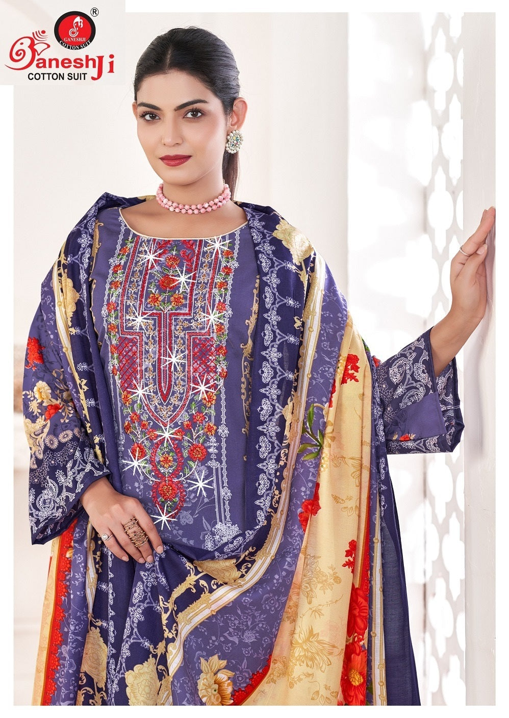 Tahira Vol 2 Ganeshji Mix Cotton Karachi Salwar Suits Manufacturer Ahmedabad