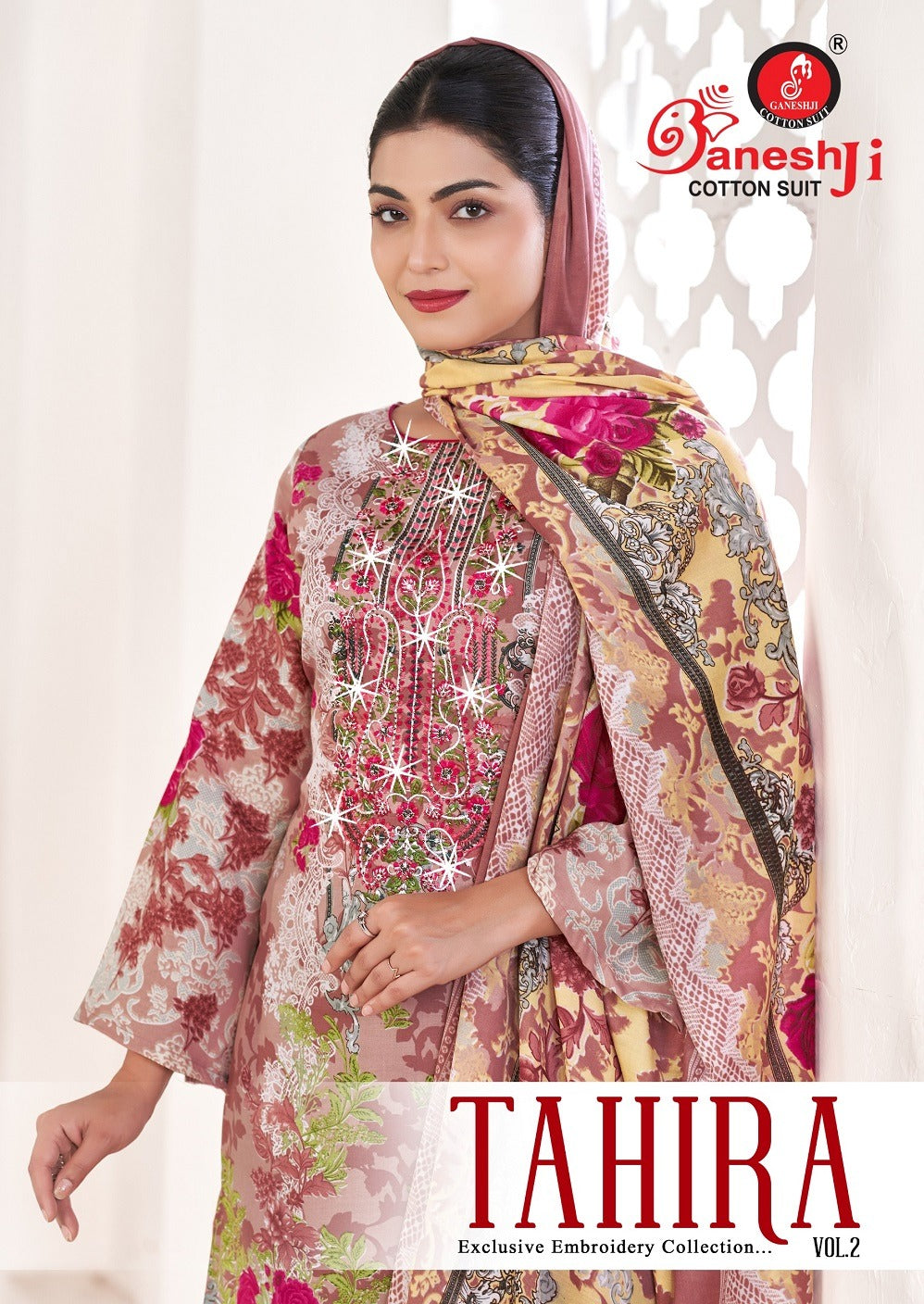 Tahira Vol 2 Ganeshji Mix Cotton Karachi Salwar Suits Manufacturer Ahmedabad