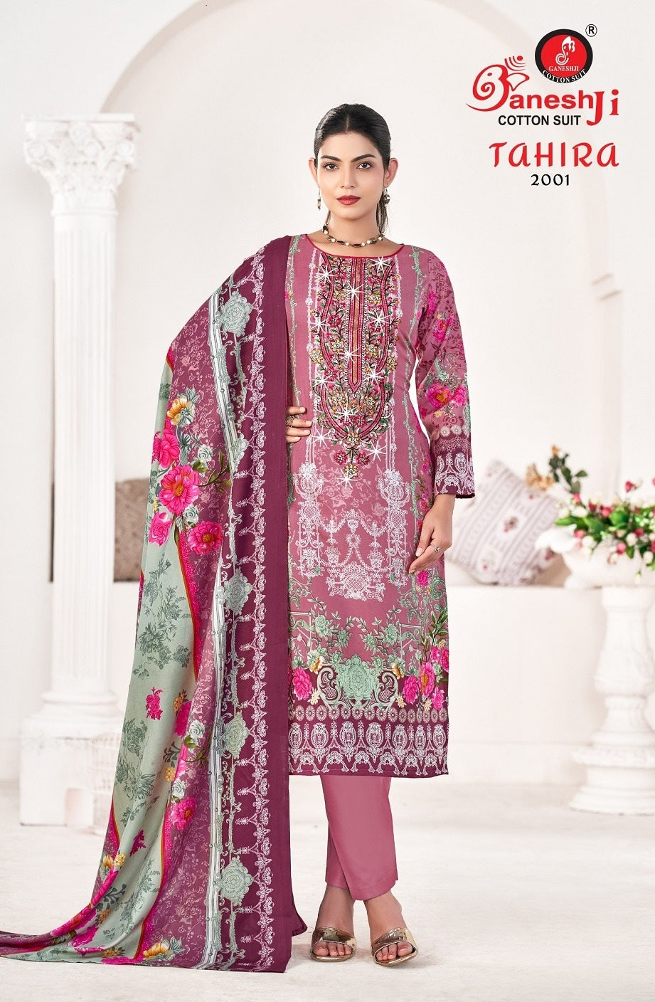 Tahira Vol 2 Ganeshji Mix Cotton Karachi Salwar Suits Manufacturer Ahmedabad