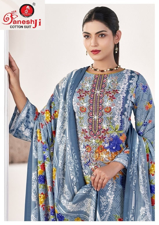 Tahira Vol 2 Ganeshji Mix Cotton Karachi Salwar Suits Manufacturer Ahmedabad