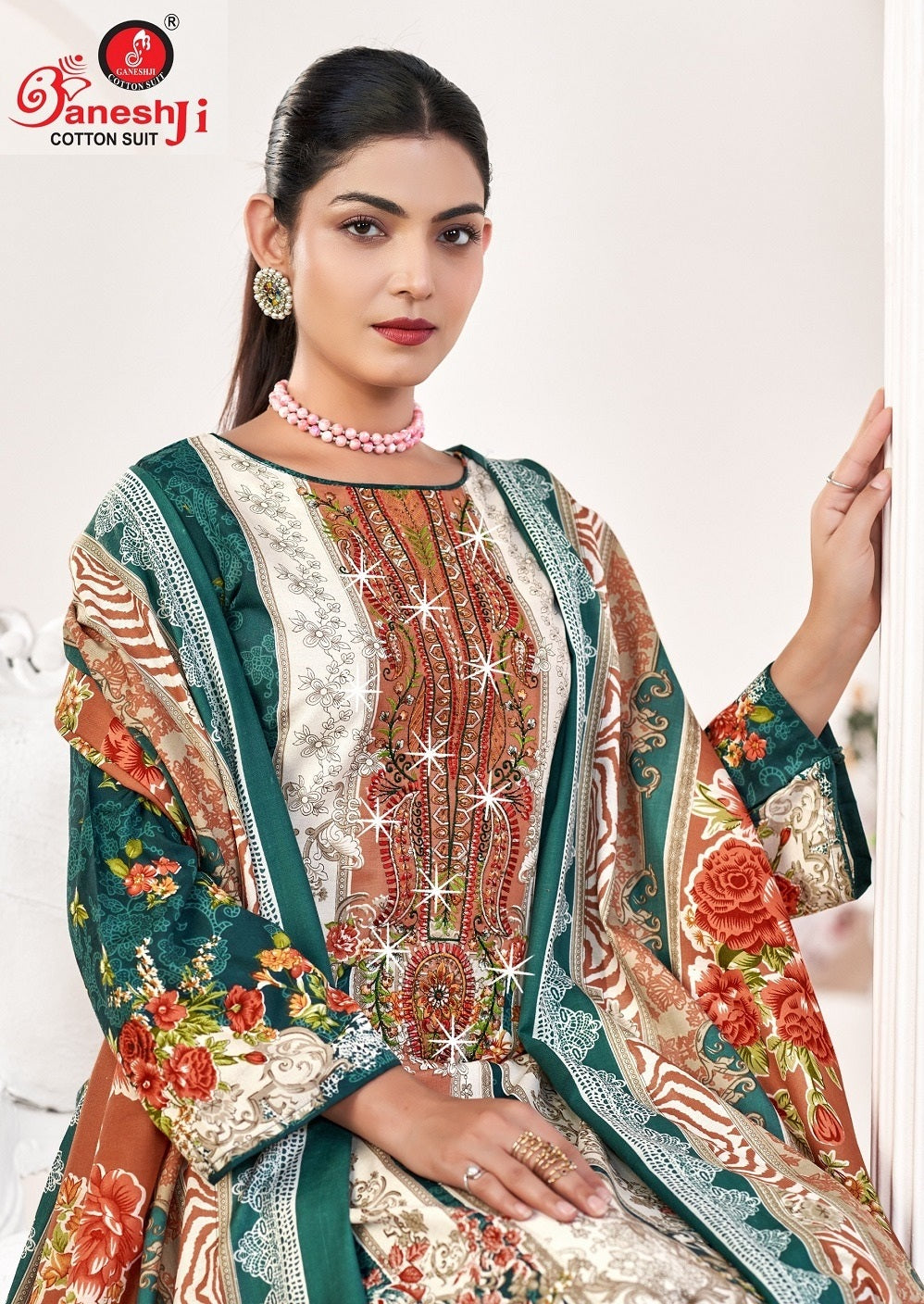 Tahira Vol 2 Ganeshji Mix Cotton Karachi Salwar Suits Manufacturer Ahmedabad