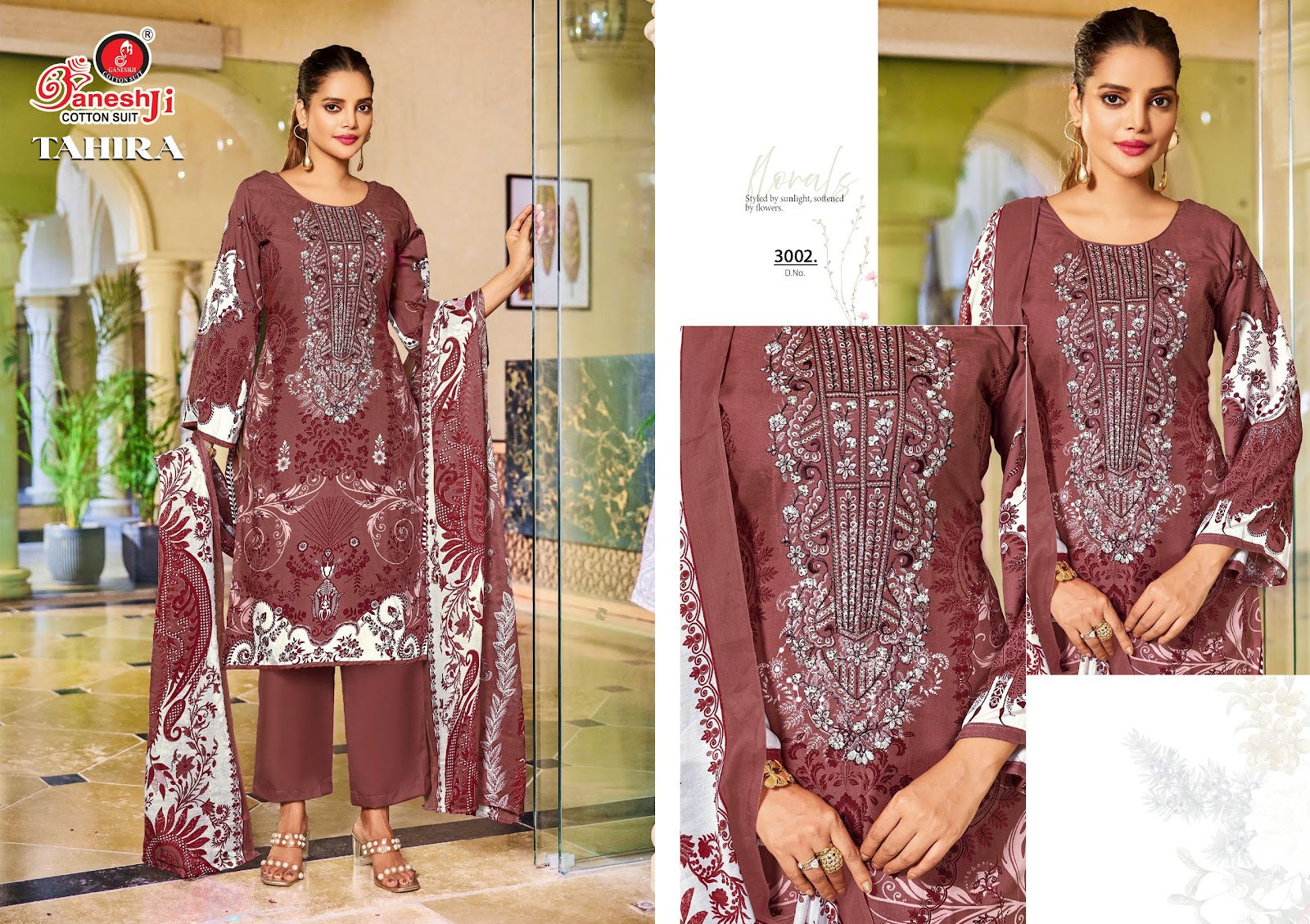 Tahira Vol 3 Ganeshji Mix Cotton Karachi Salwar Suits Wholesaler Gujarat