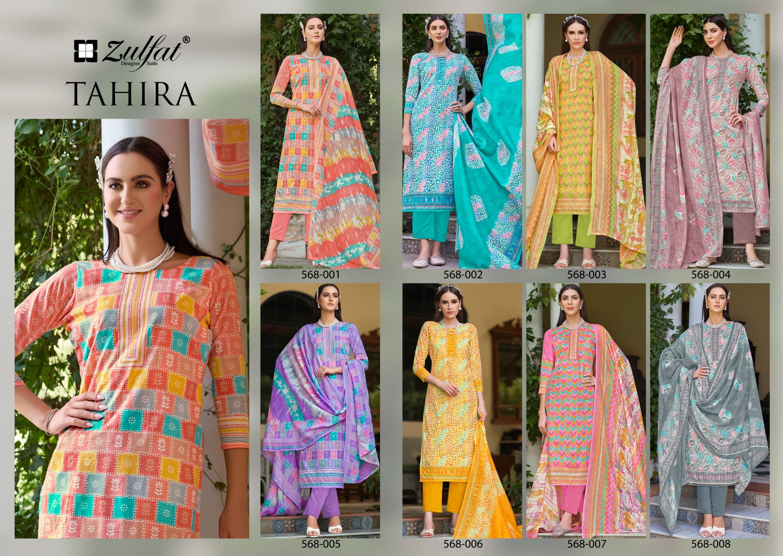 Tahira Zulfat Designer Cotton Karachi Salwar Suits Manufacturer India