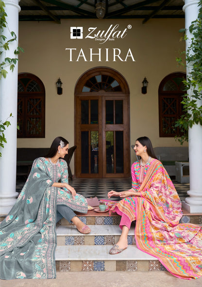 Tahira Zulfat Designer Cotton Karachi Salwar Suits Manufacturer India