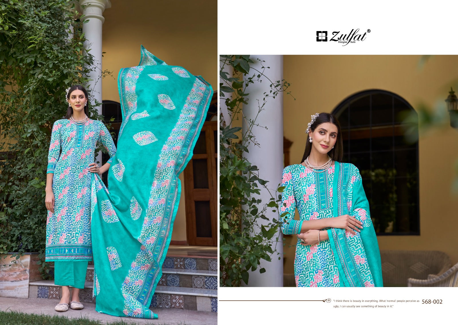 Tahira Zulfat Designer Cotton Karachi Salwar Suits Manufacturer India
