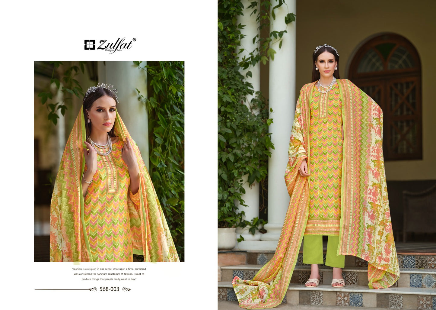 Tahira Zulfat Designer Cotton Karachi Salwar Suits Manufacturer India