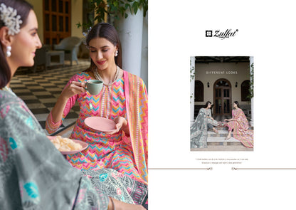 Tahira Zulfat Designer Cotton Karachi Salwar Suits Manufacturer India