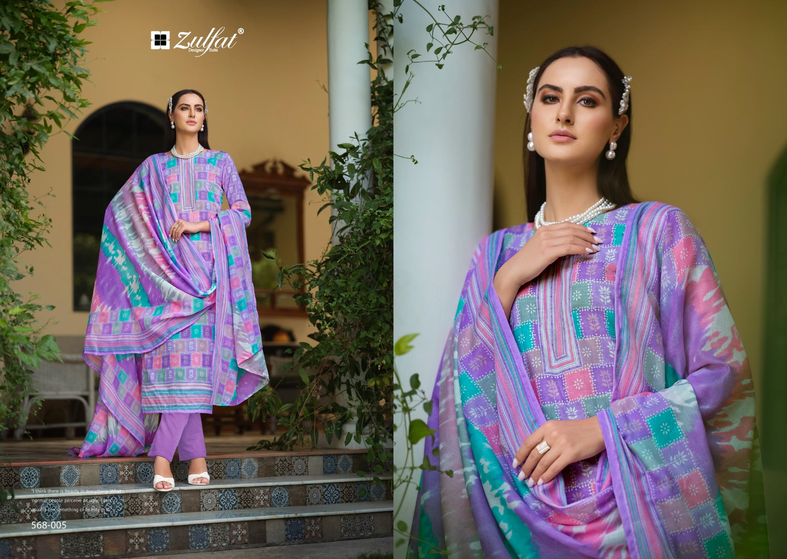 Tahira Zulfat Designer Cotton Karachi Salwar Suits Manufacturer India