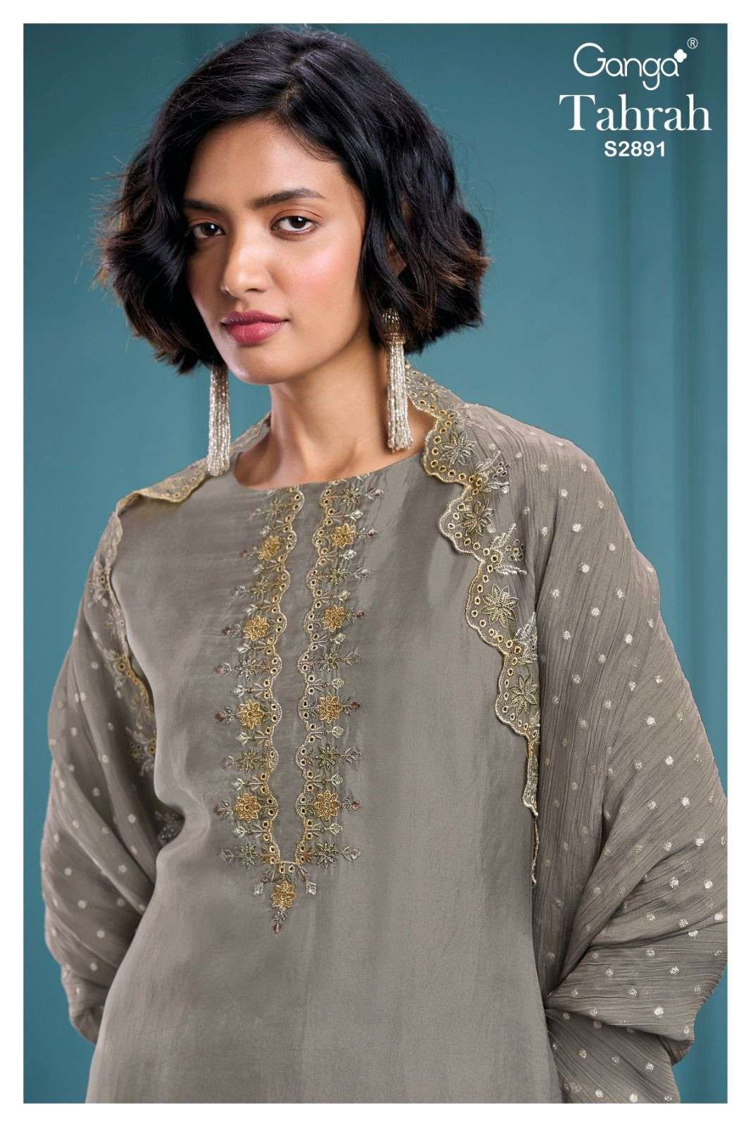 Tahrah 2891 Ganga Premium Bemberg Plazzo Style Suits Exporter Gujarat