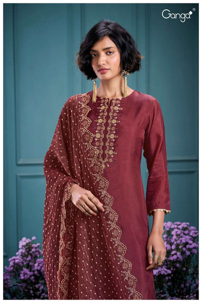 Tahrah 2891 Ganga Premium Bemberg Plazzo Style Suits Exporter Gujarat