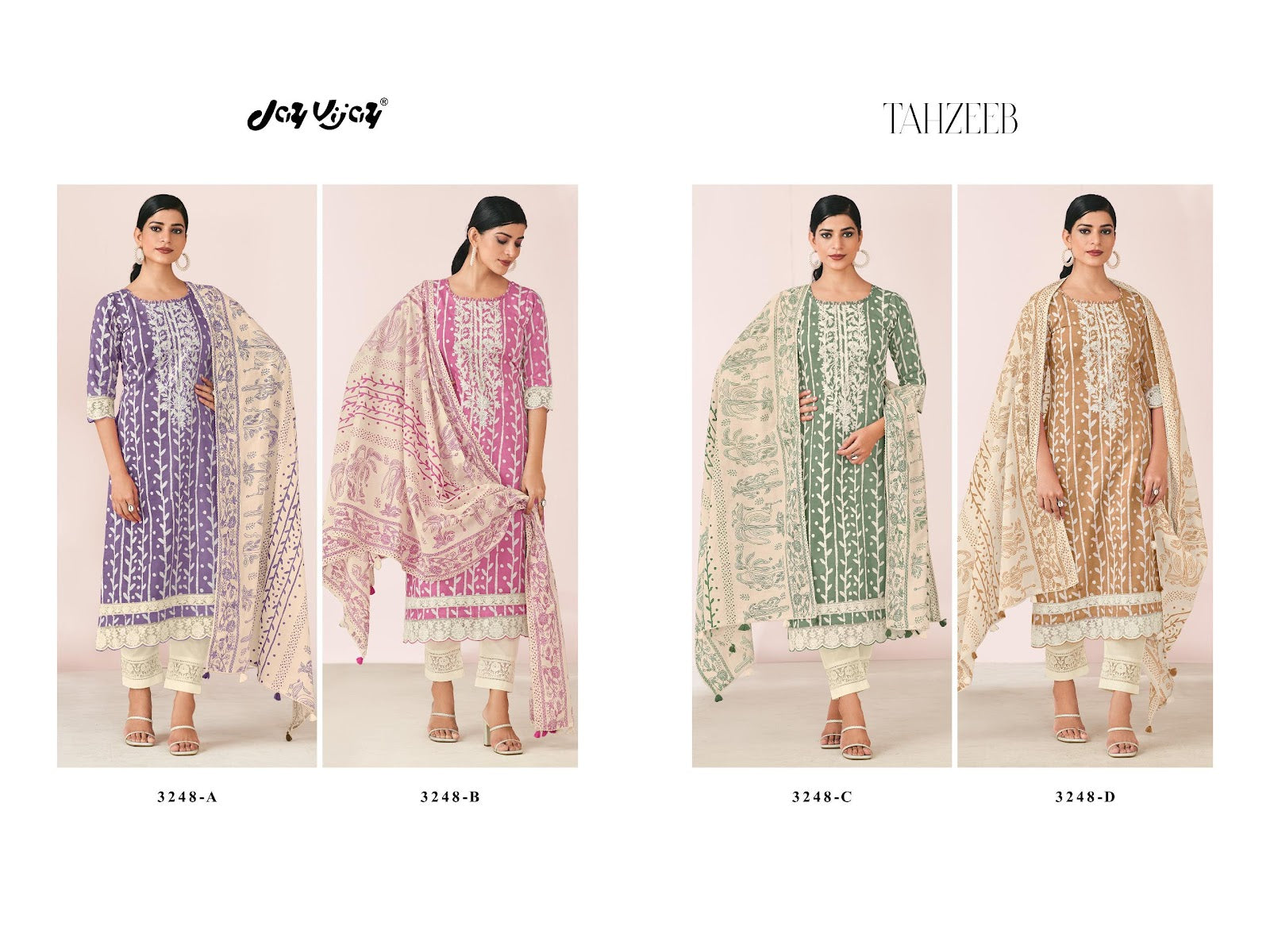 Tahzeeb 3248 Jay Vijay Cotton Pant Style Suits Wholesaler India
