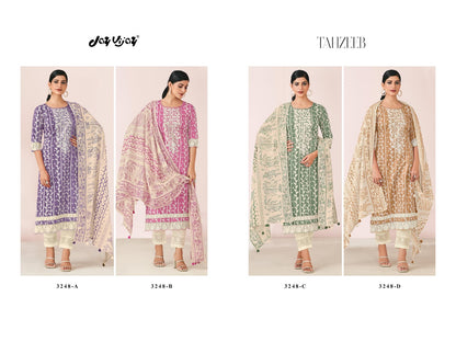 Tahzeeb 3248 Jay Vijay Cotton Pant Style Suits Wholesaler India