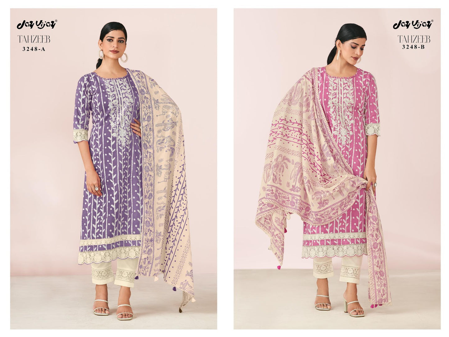 Tahzeeb 3248 Jay Vijay Cotton Pant Style Suits Wholesaler India