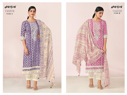 Tahzeeb 3248 Jay Vijay Cotton Pant Style Suits Wholesaler India