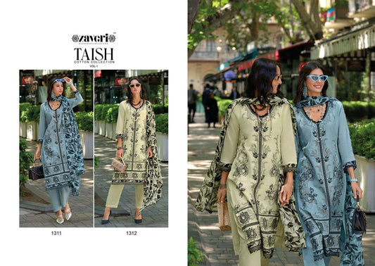 Taish Vol 1 Zaveri Cambric Cotton Pakistani Readymade Suits Exporter Ahmedabad