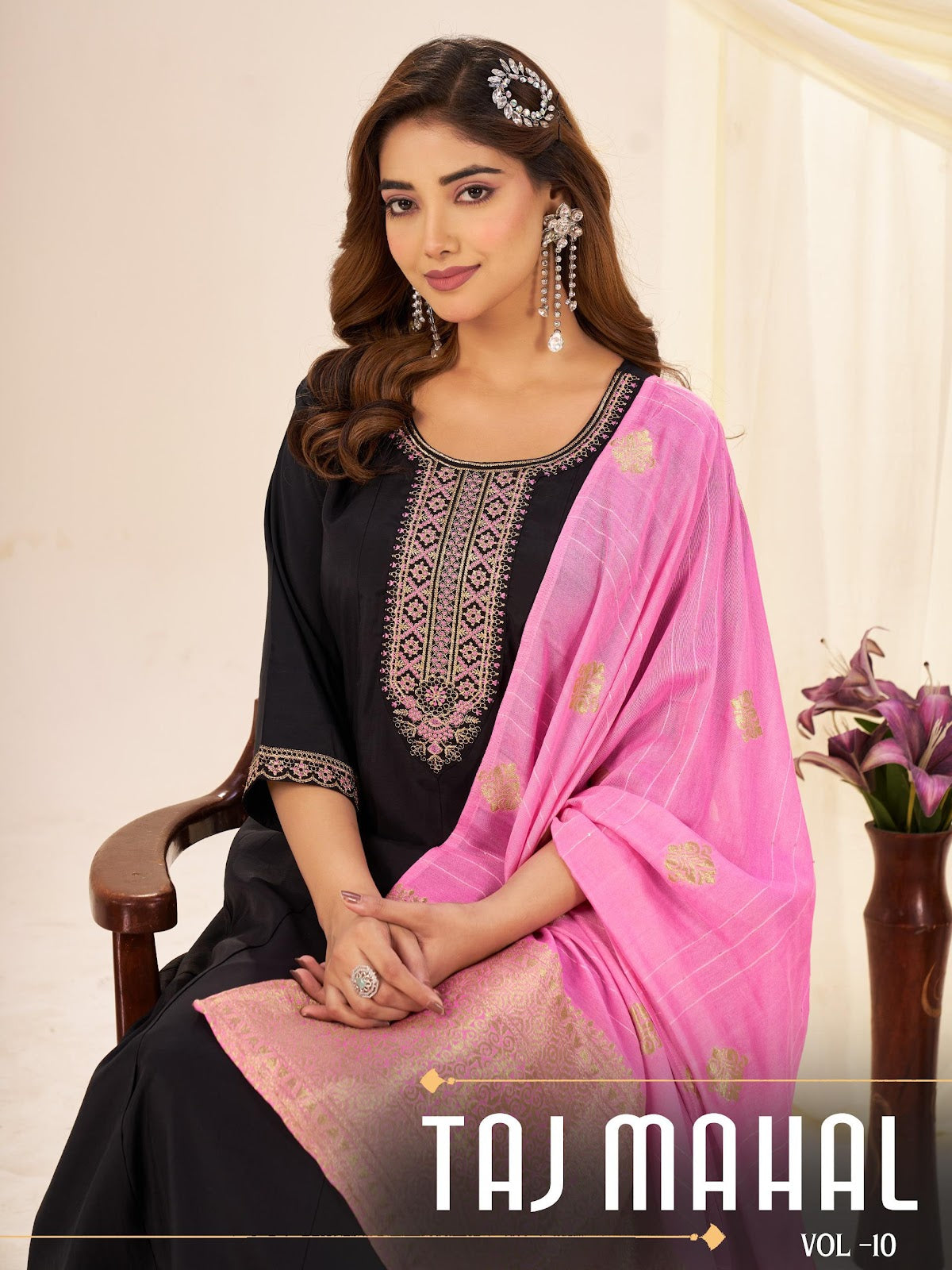 Taj Mahal Vol 10 Blue Hills Roman Silk Readymade Anarkali Suits Supplier India