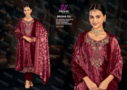 Taj Megha Viscose Velvet Suits Wholesale Price