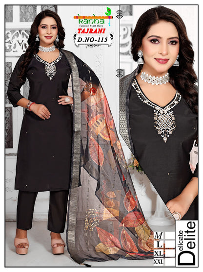 Tajrani Kanha Roman Readymade Pant Style Suits Wholesale Price