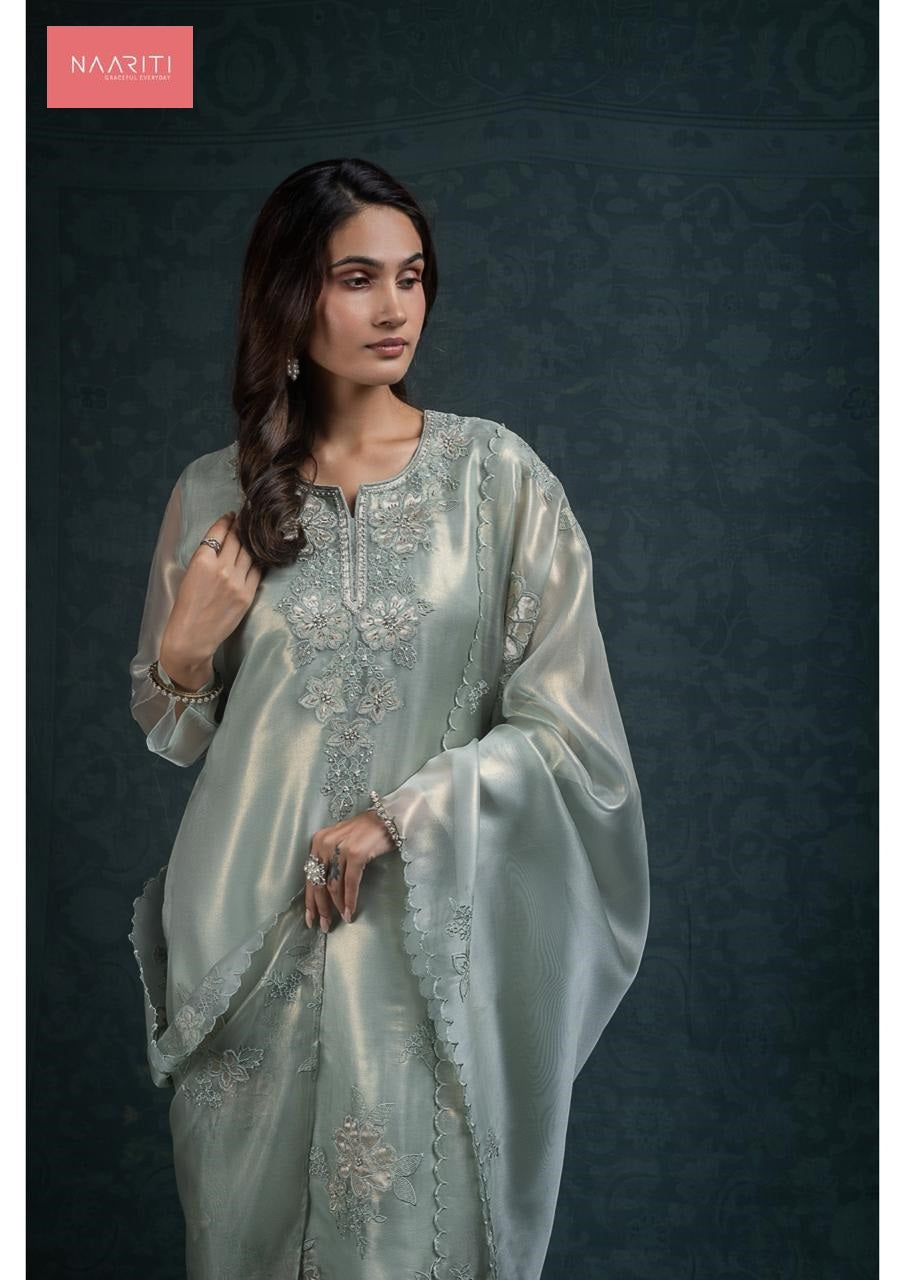 Takshi 128 Naariti Tissue Silk Pant Style Suits Manufacturer Ahmedabad