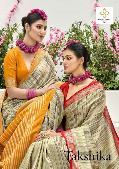 Takshika Shubh Shree Jacquard Sarees Supplier India