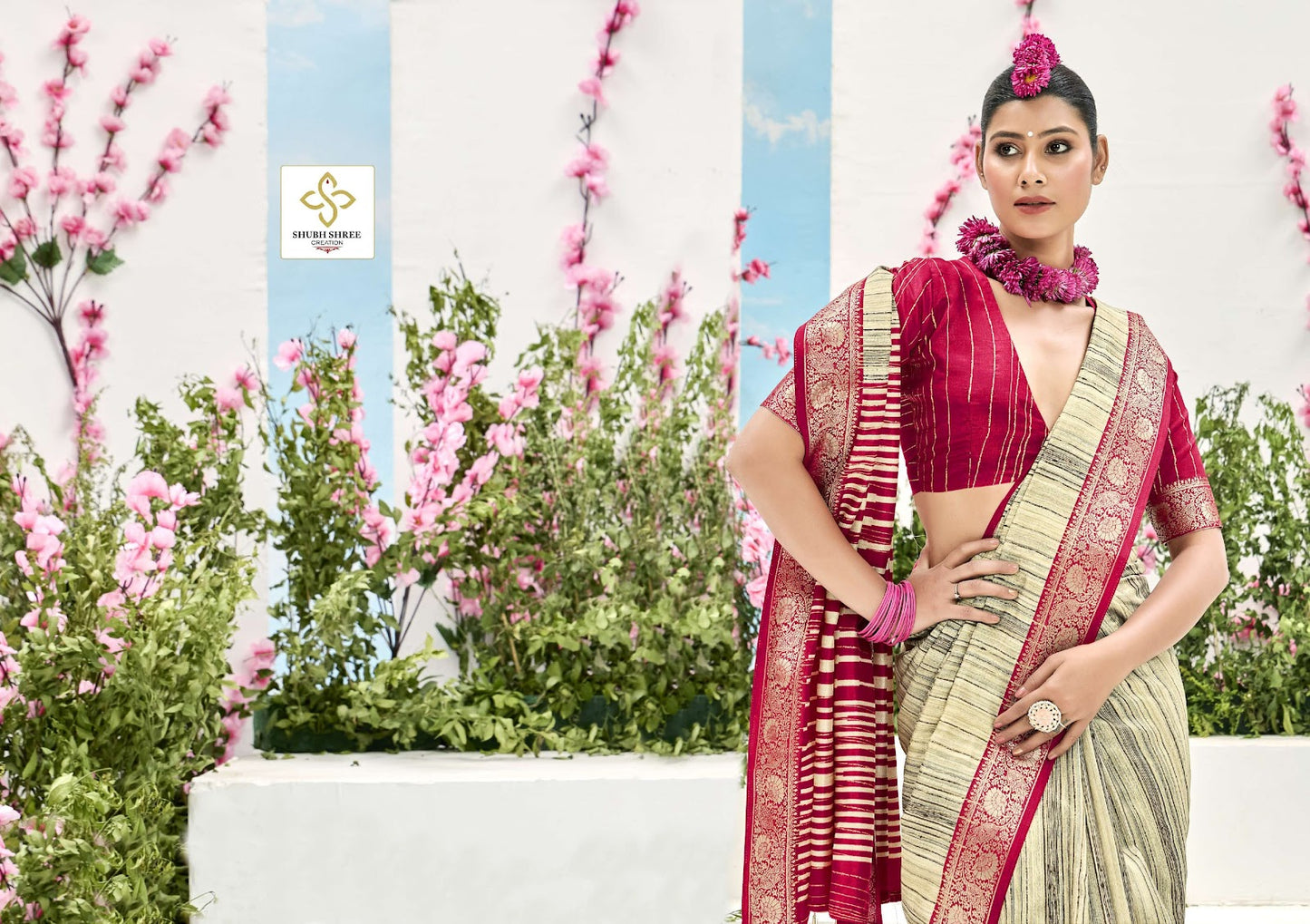 Takshika Shubh Shree Jacquard Sarees Supplier India