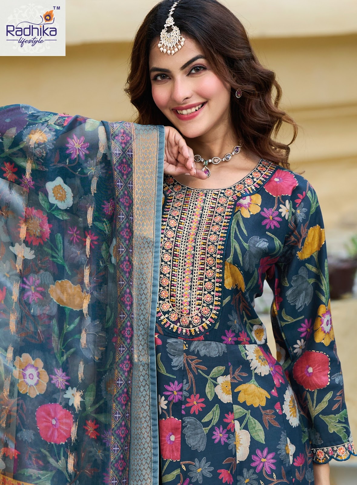 Takshvi Vol 1 Radhika Lifestyle Vertican Readymade Anarkali Suits Manufacturer Gujarat