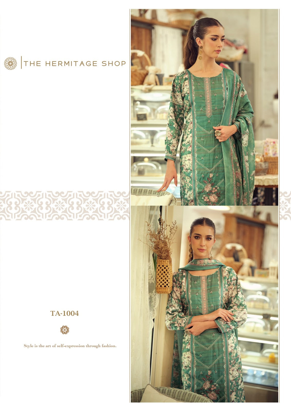 Takth The Hermitage Shop Cotton Satin Karachi Salwar Suits Manufacturer