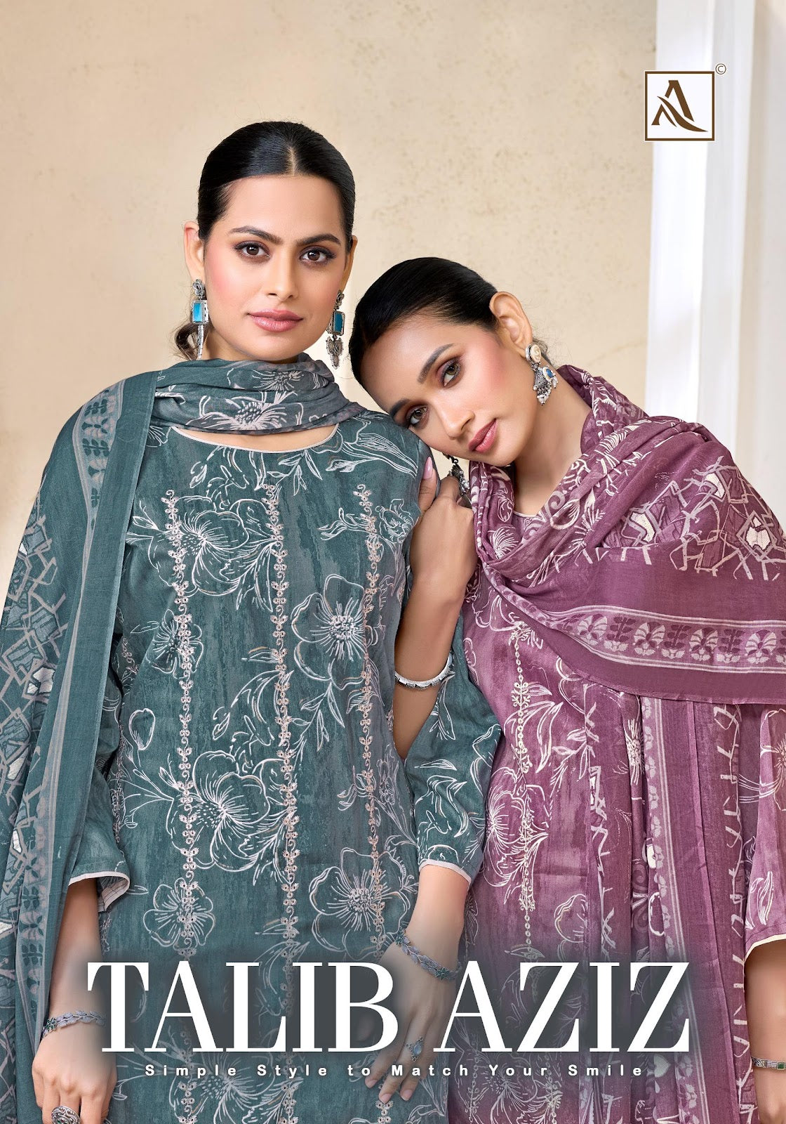 Talib Aziz Alok Zam Cotton Karachi Salwar Suits Exporter India