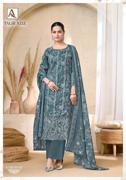 Talib Aziz Alok Zam Cotton Karachi Salwar Suits Exporter India