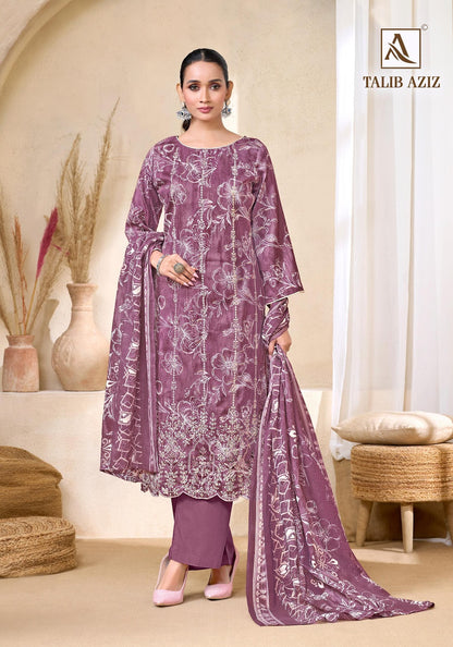 Talib Aziz Alok Zam Cotton Karachi Salwar Suits Exporter India