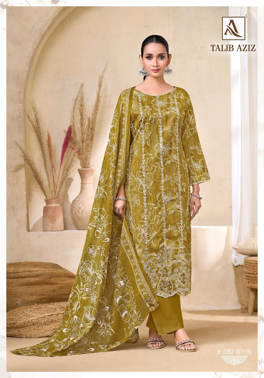 Talib Aziz Alok Zam Cotton Karachi Salwar Suits Exporter India