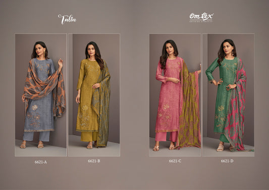 Talin 6621 Omtex Silk Pant Style Suits Exporter Ahmedabad