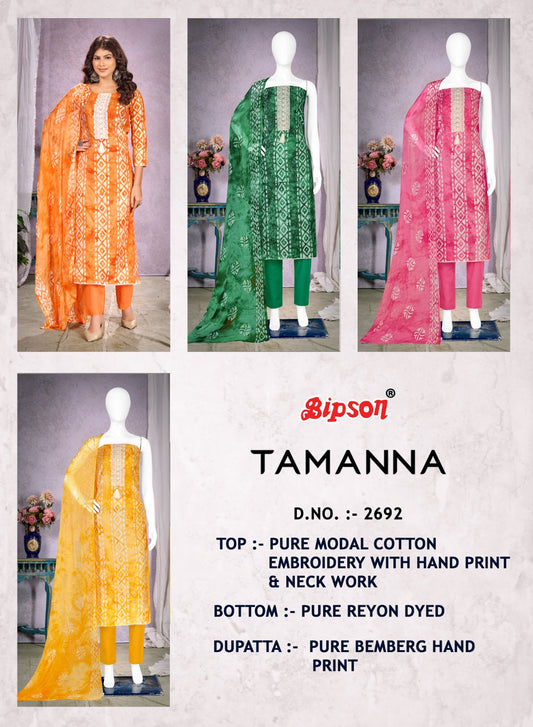 Tamanna 2692 Bipson Prints Cotton Pant Style Suits Exporter Gujarat