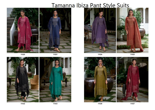 Tamanna Ibiza Modal Silk Pant Style Suits Manufacturer Gujarat
