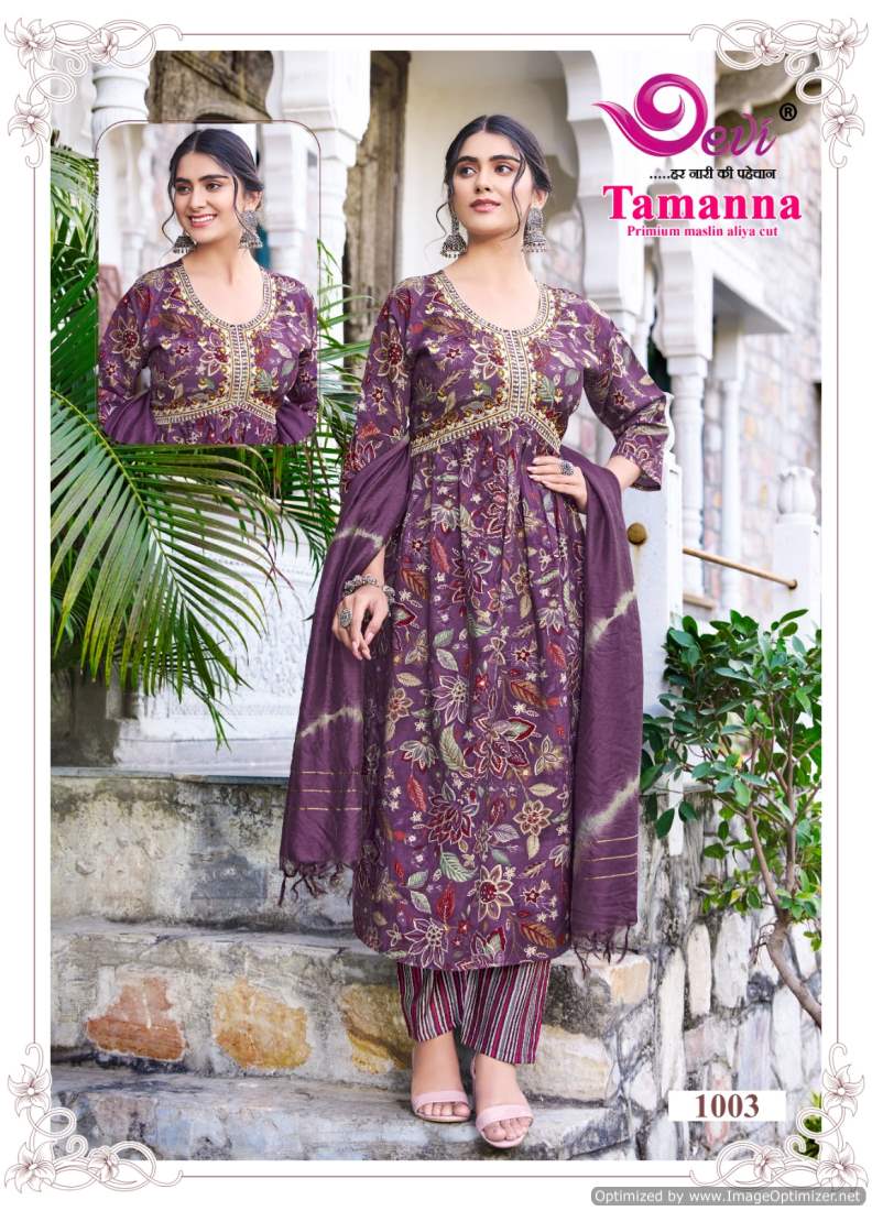 Tamanna Vol 1 Devi Muslin Readymade Pant Style Suits