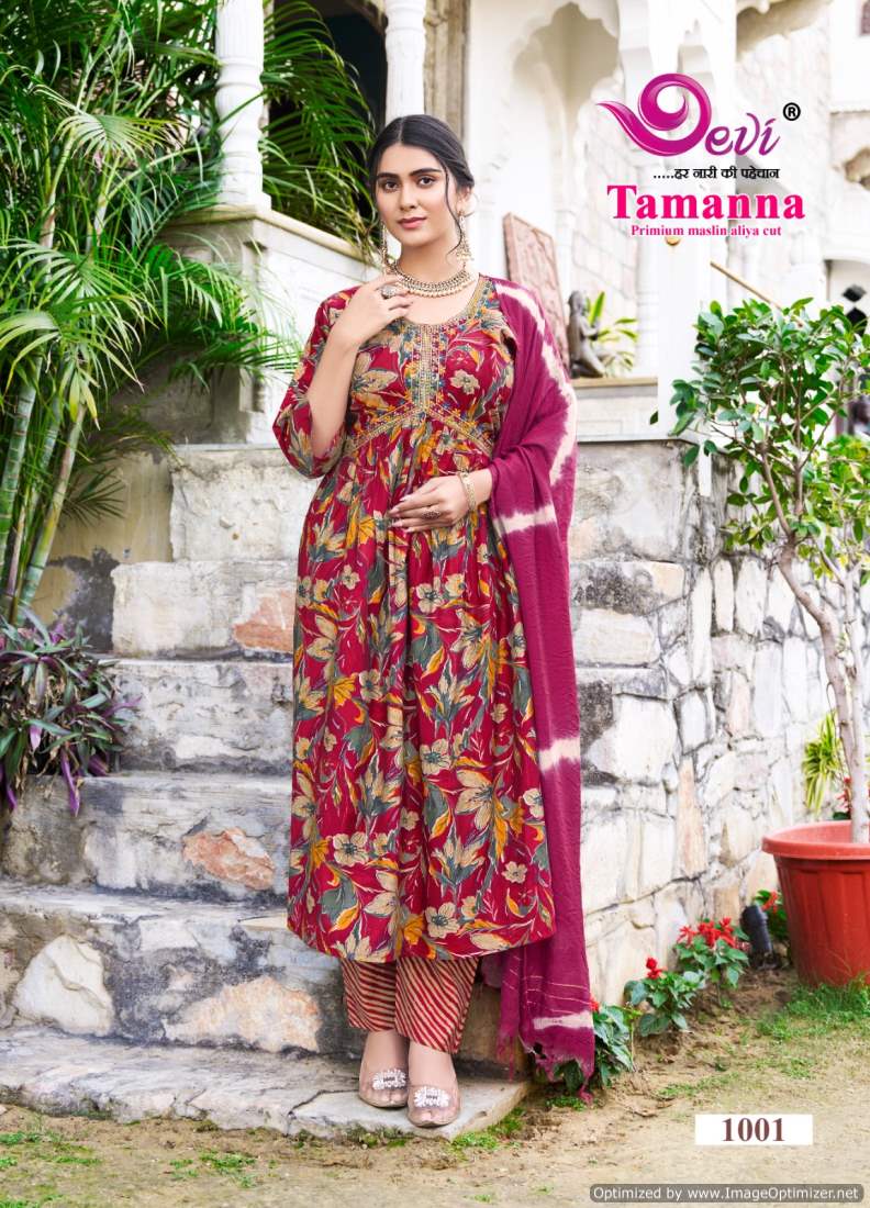 Tamanna Vol 1 Devi Muslin Readymade Pant Style Suits