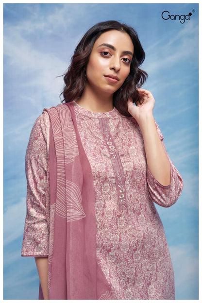 Tamar S2686 Ganga Premium Cotton Plazzo Style Suits Wholesale Price