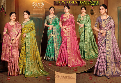 Tamasha Saroski Saroj Soft Organza Sarees Wholesale