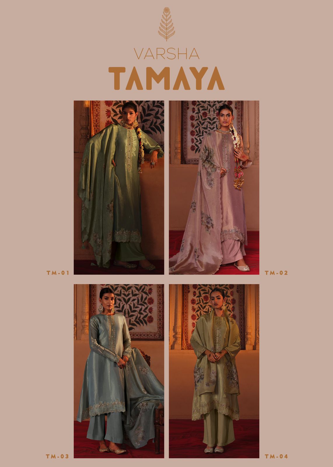 Tamaya Varsha Fashions Viscose Simmer Plazzo Style Suits Exporter India