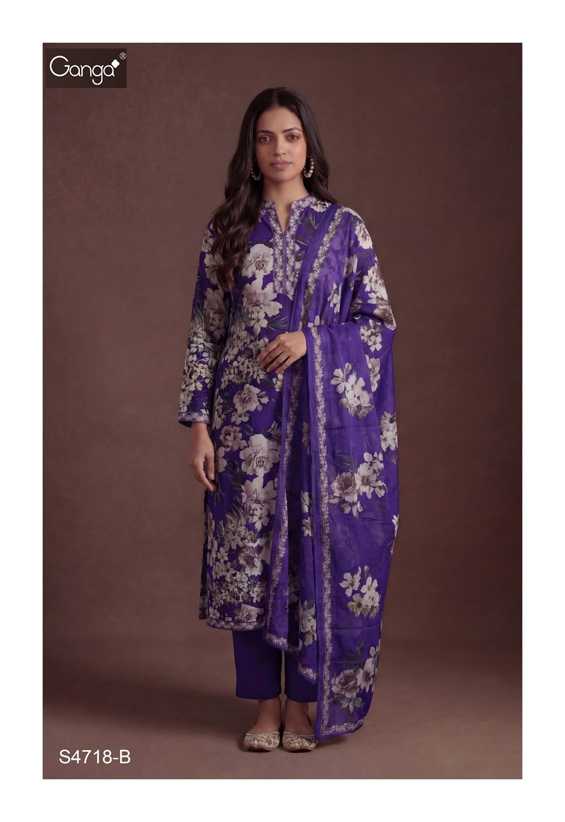 Tamia 4718 Ganga Premium Cotton Pant Style Suits Supplier India