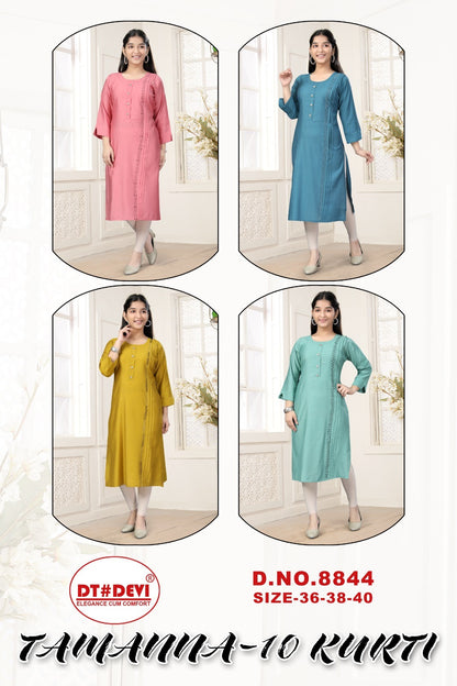 Tammana 10-8844 Dt Devi Silk Girls Kurti Supplier