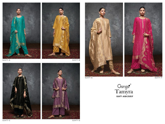 Tamyra 2477 Ganga Organic Plazzo Style Suits Manufacturer India