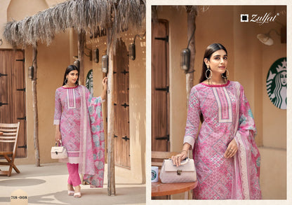 Tanaira Zulfat Designer Cotton Karachi Salwar Suits Wholesale