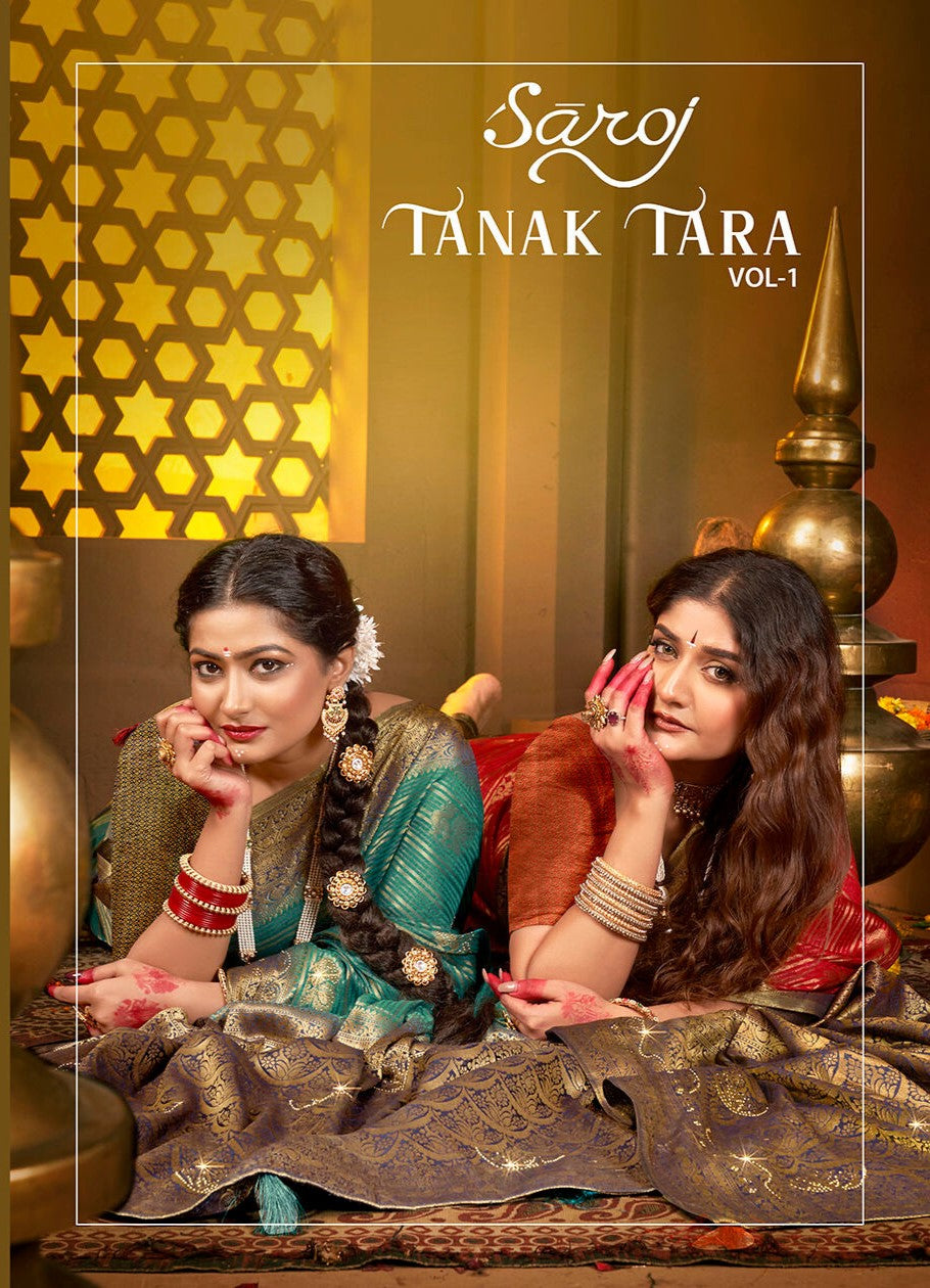 Tanak Tara Vol 1 Saroj Dola Silk Sarees Supplier Ahmedabad