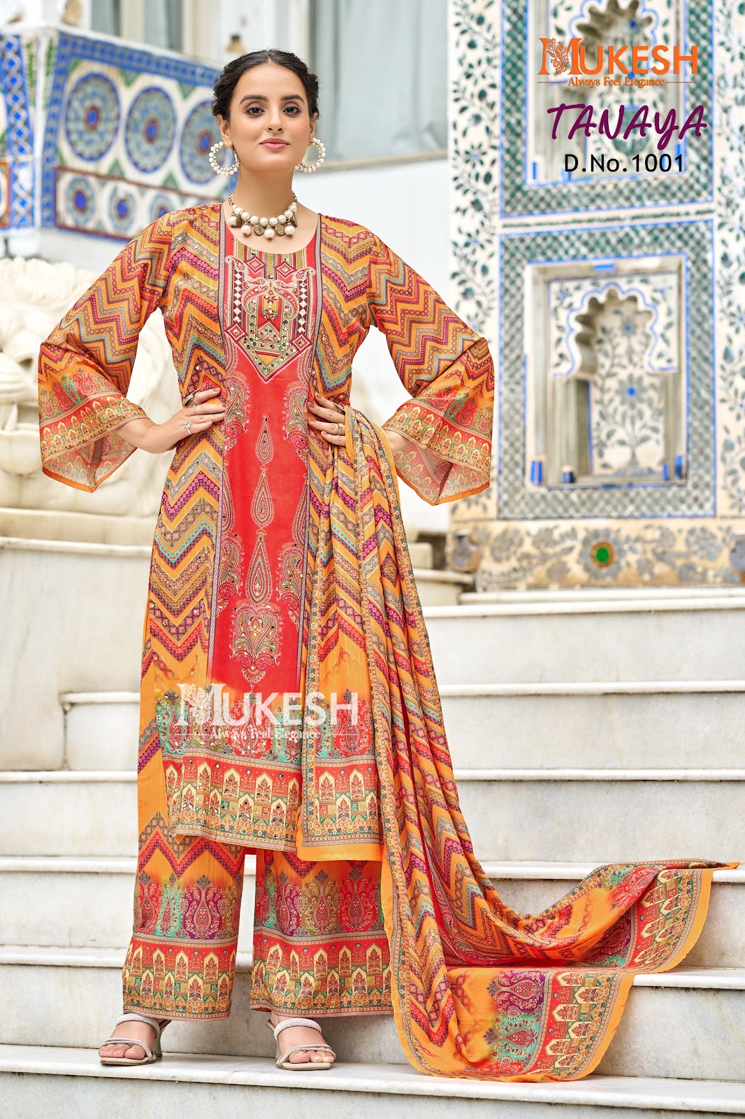 Tanaya Mukesh Banwery Crape Silk Readymade Plazzo Style Suits Exporter