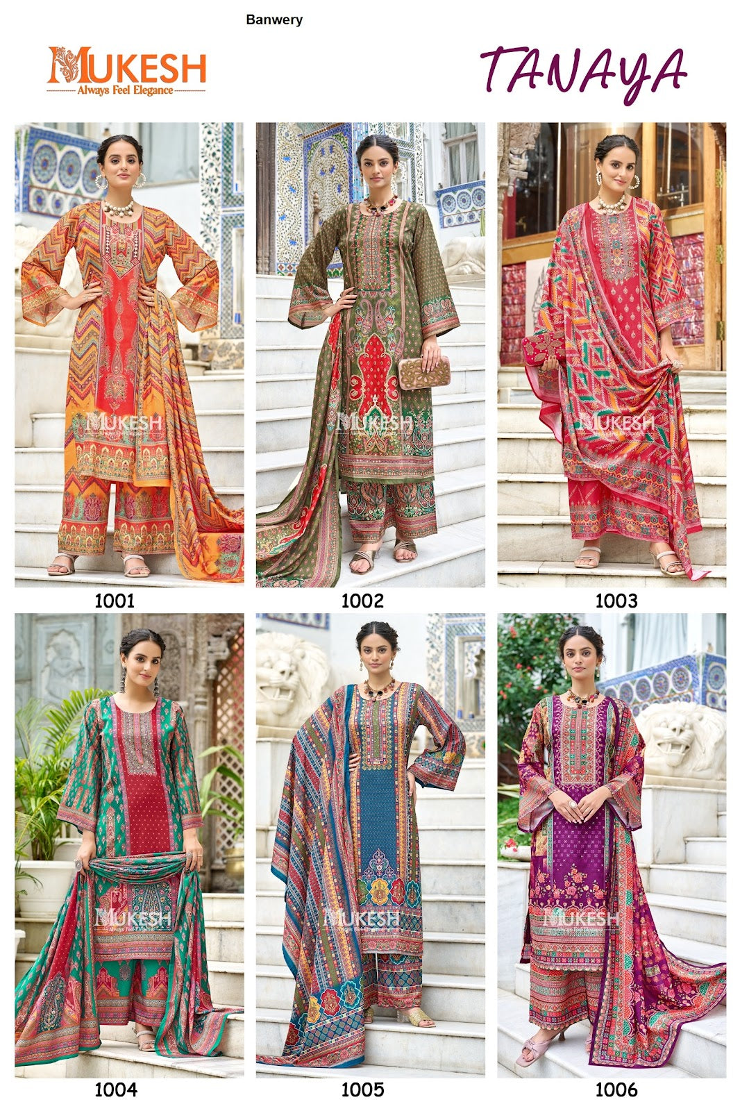 Tanaya Mukesh Banwery Crape Silk Readymade Plazzo Style Suits Exporter