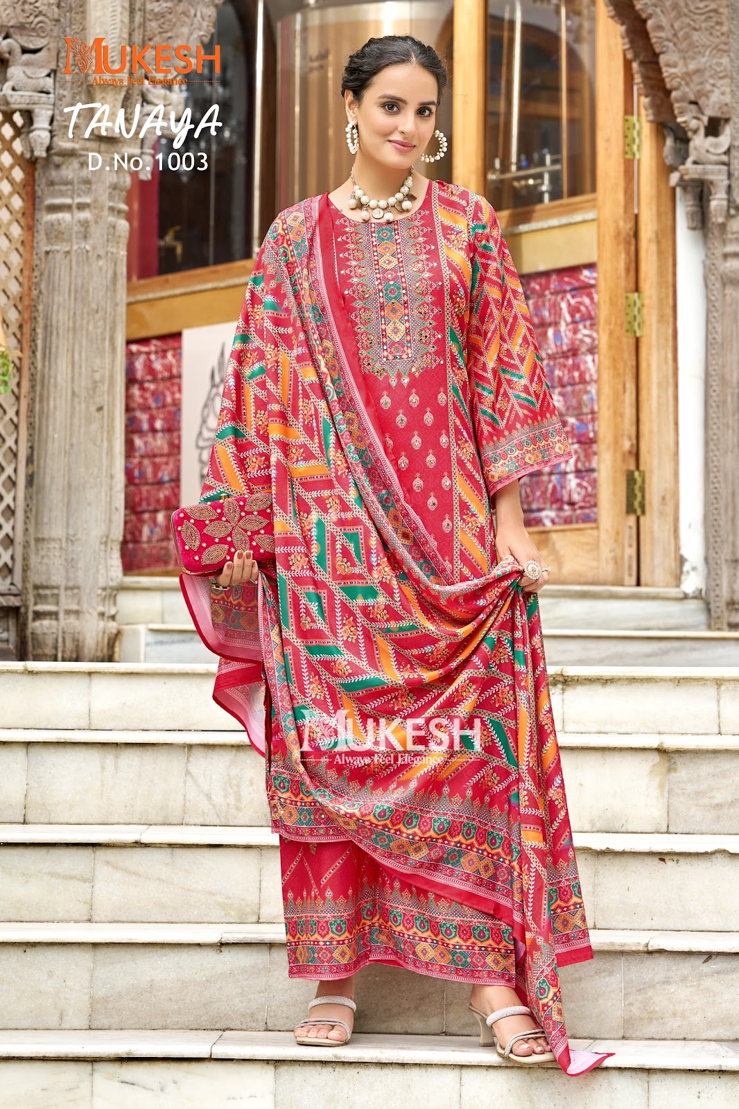 Tanaya Mukesh Banwery Crape Silk Readymade Plazzo Style Suits Exporter