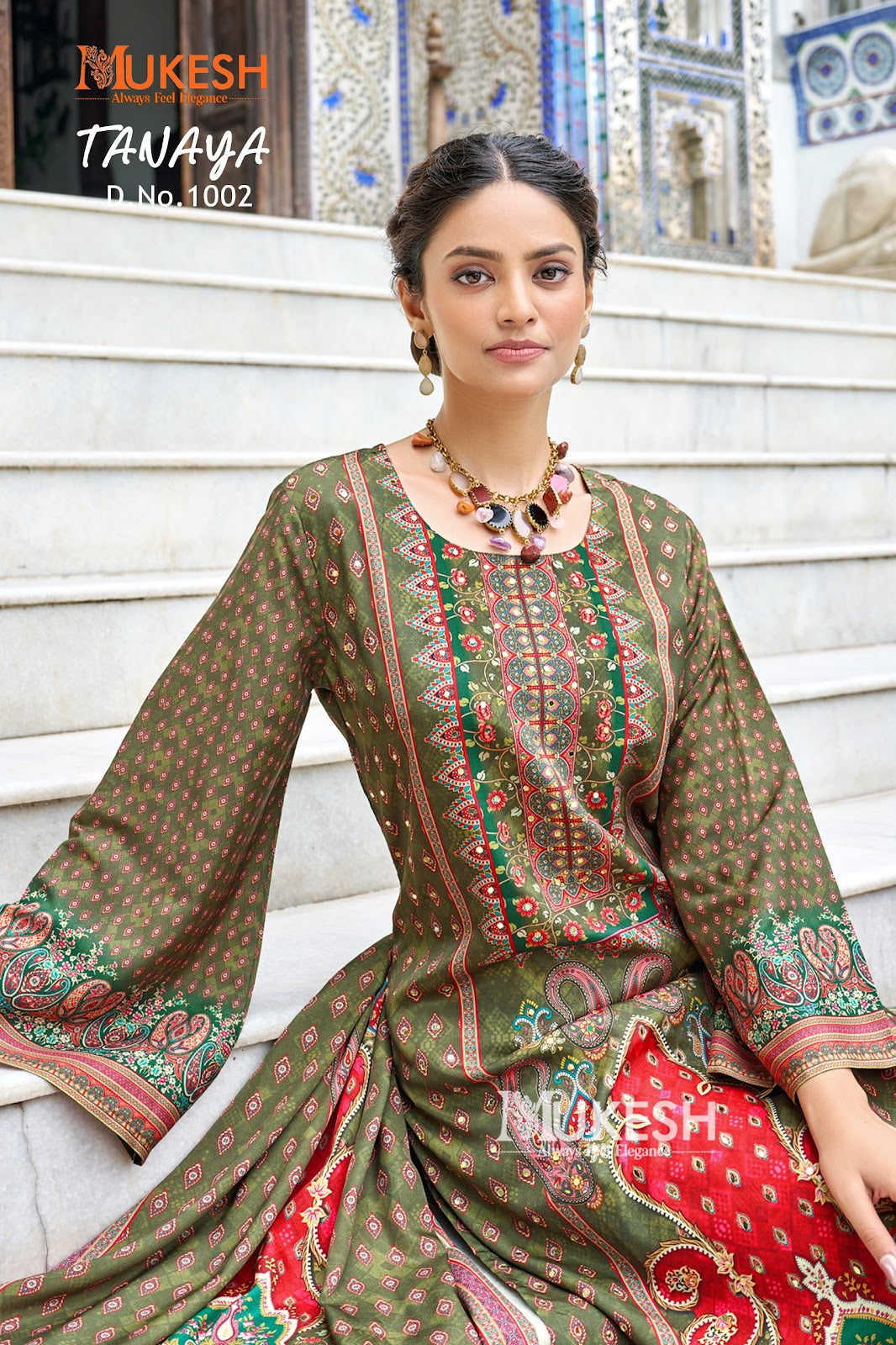 Tanaya Mukesh Banwery Crape Silk Readymade Plazzo Style Suits Exporter
