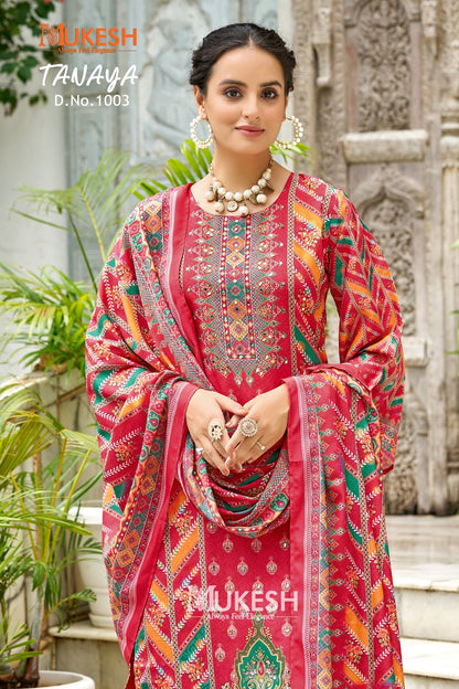 Tanaya Mukesh Banwery Crape Silk Readymade Plazzo Style Suits Exporter