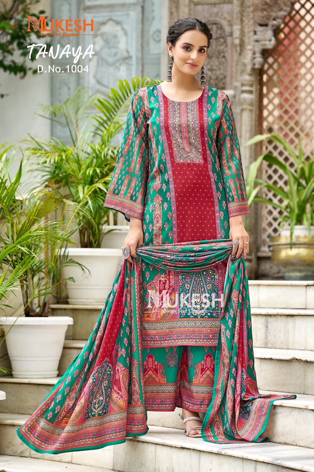 Tanaya Mukesh Banwery Crape Silk Readymade Plazzo Style Suits Exporter